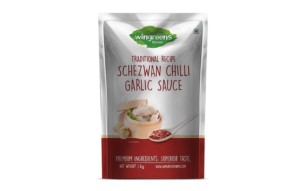 Wingreens Farms Traditional Recipe Schezwan Chilli Garlic Sauce   Pack  1 kilogram